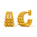 Simple Style Korean Fashion Jewelry Manufacturer Gold Plated Anti Allergic Brass Hip Hop Customizable Stud Earring for Party