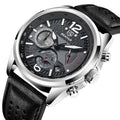 Benyar Watch 5171 Man WristWatch Chronograph Calendar Sport Men Watch Top New Luxury Black Genuine Leather Male Clock Gift