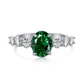 18k Gold Plated 925 Sterling Silver Ova Cubic Zircon Diamond High Fashion Jewelry Wedding Band Engagement Ring Women'S Gift