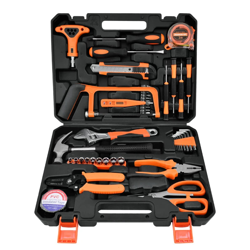Solude 43 Pieces Solude Network Tool Kit Wrench Power Meter Fiber Optic Full Tool Box Kit