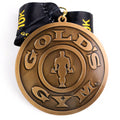 Factory Custom logo Enamel Antique Gold Armwrestling Fitness Cap Medal for Bag