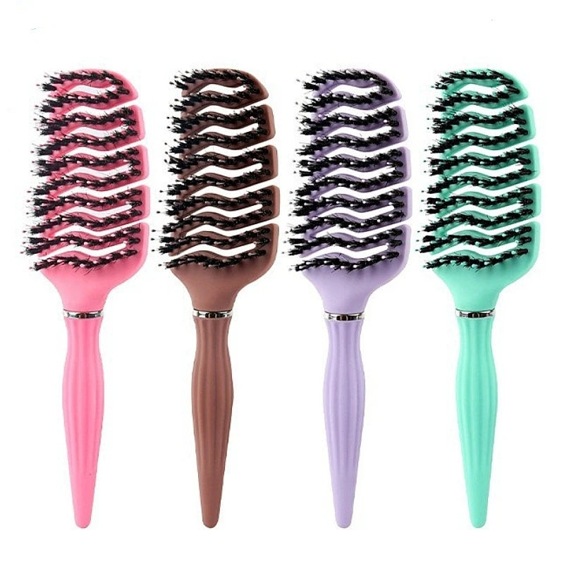 Hair Scalp Massage Comb Bristle Hairbrush Wet Curly Anti-Static Hair Brush Professional Salon Hairdressing Style