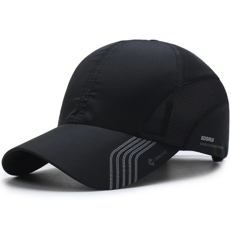 Goldfour Dry Fit Waterproof Breathable Nylon Summer Baseball Cap Fashionable Mesh Sports Design Unisex Character Letter Pattern