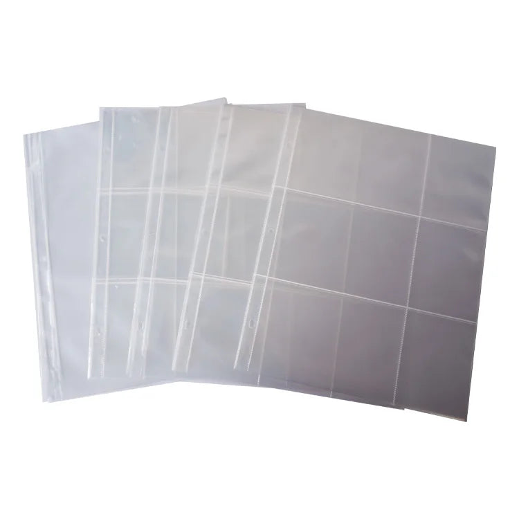 Hot Selling Scrapbooking Album Sleeves Pockets  PP Plastic Inner Pages Storage Photo Album Pages Holders for Cards