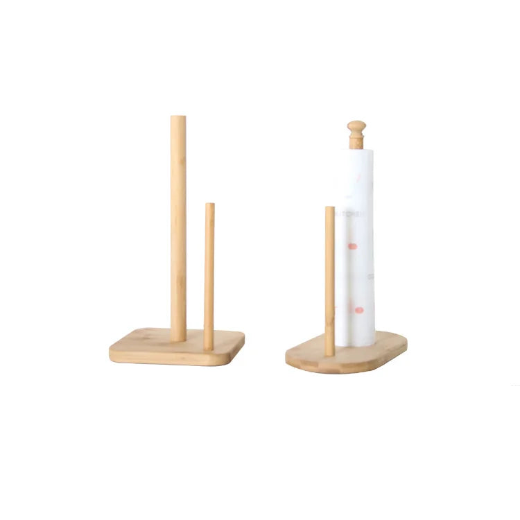 Modern Simply Standing Wooden Wedding Paper Roll Holder Kitchen Paper Hanger Rack Bathroom Towel Roll Stand Organizer Cabinet