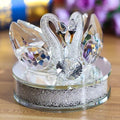 Transparent Pure Home Decor Crystals White Swan Crystal Sculpture Wedding Decoration Gift Souvenir Crafts