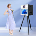 Vintage 21.5 Inch Touch Screen Tripod DSLR Photo Booth Shell Compatible with Printer Selfie Photobooth Machine for Wedding Party