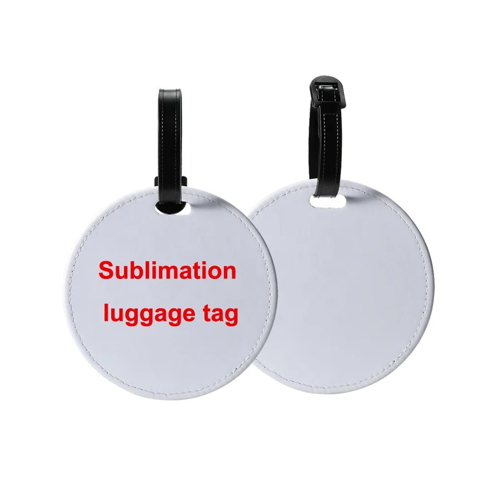 Wholesale Double Sided Printing Round Blank Sublimation Luggage Tag