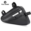WEST BIKING 3L Reflective Strip Bicycle Storage Triangle Bag Road Bike Accessories Waterproof Rainproof Portable for Cycling