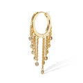 Multi-link CZ Diamond BRASS Earrings with Gold Plating Jewelry for Women Fashionable Daily Accessories Custom Jewelry