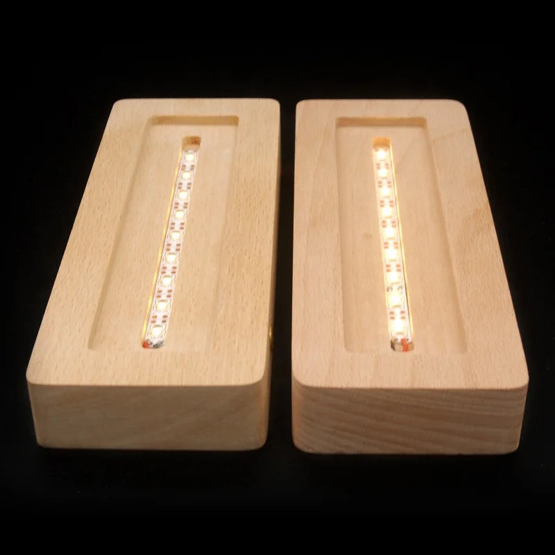 Modern Acrylic LED Outlet Receptacle Cover 6 LED Motion Sensor Night Light for Living Room Parody Summary Wood for Residential