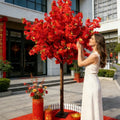 Artificial Cherry Blossom and Peach Blossom Wishing Trees Anniversary Decorations Suitable for Large Shopping Malls and Hotels