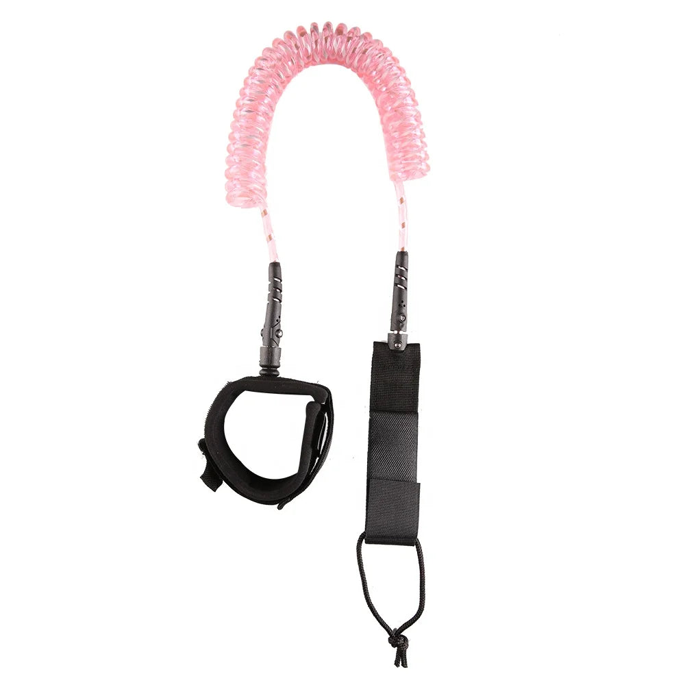 Customize 6-10ft Straight TPU Surf Leash With Double Swivel for Surfboard Coiled Stand up Paddle Board Surfboard Leash