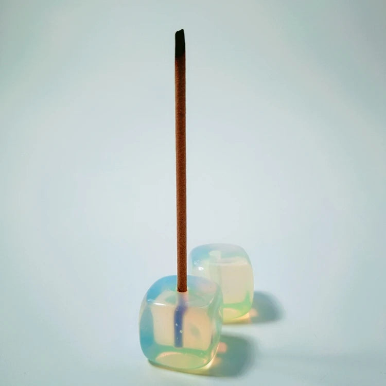 HZ Custom Classical Style Opalite Cube Shape Incense Holder