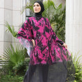 MOTIVE FORCE Popular Hot Selling Customized 4 Pieces Burkinis Modest Long Sleeve Islamic Swimsuits Muslim Swimwear for Women