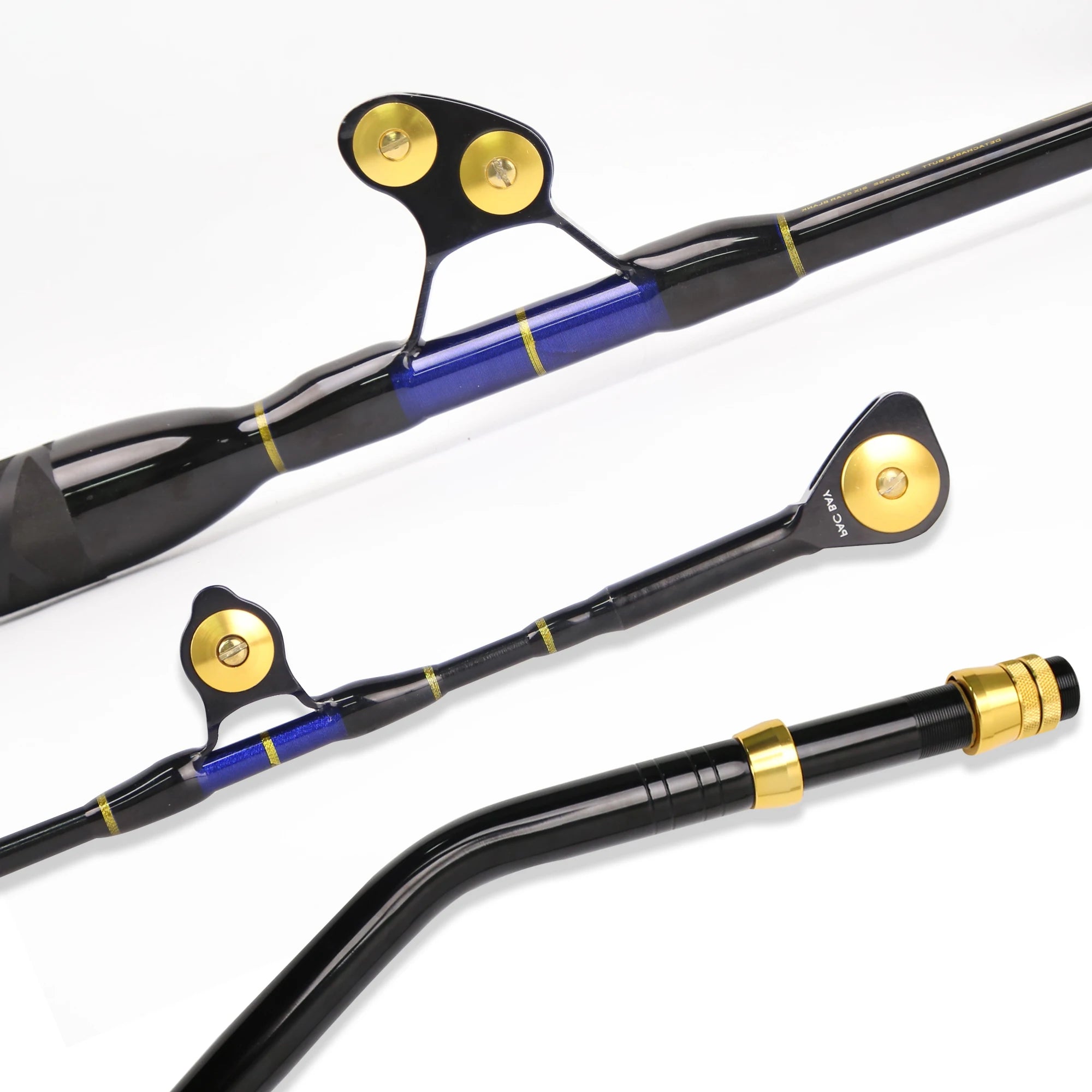 130LB 5+1 Roller Guide Saltwater Fishing Trolling Rod 1.8m Boat Fishing Big Game Rod Sea Fishing Rod