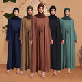 Wholesale Arab Women Open Abaya Dubai Muslim Dress Set Islamic Clothing Turkish Palestine 2 Piece Abaya Set MegaBDM