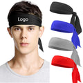 Wholesale Custom Logo Long Ninja Headbands Breathable Sweat Absorption Stretchy Fitness Sports Tie Back for Football and Tennis