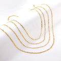 2022 New Jewelry Custom Wholesale Gold Plated Stainless Steel Figaro Chain Necklace