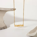 Dina 2025 Tiny Chain 18K Gold PVD Mama Necklace Stainless Steel Mom Necklace Gifts Minimalist Necklaces for Mother's Day Gift