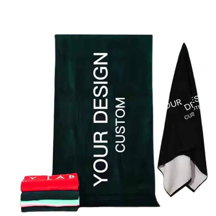 Summer Personalized Gift Luxury Large Full Color Print Sand Free Beach Towel Custom Design Print Cotton Beach Towel Custom