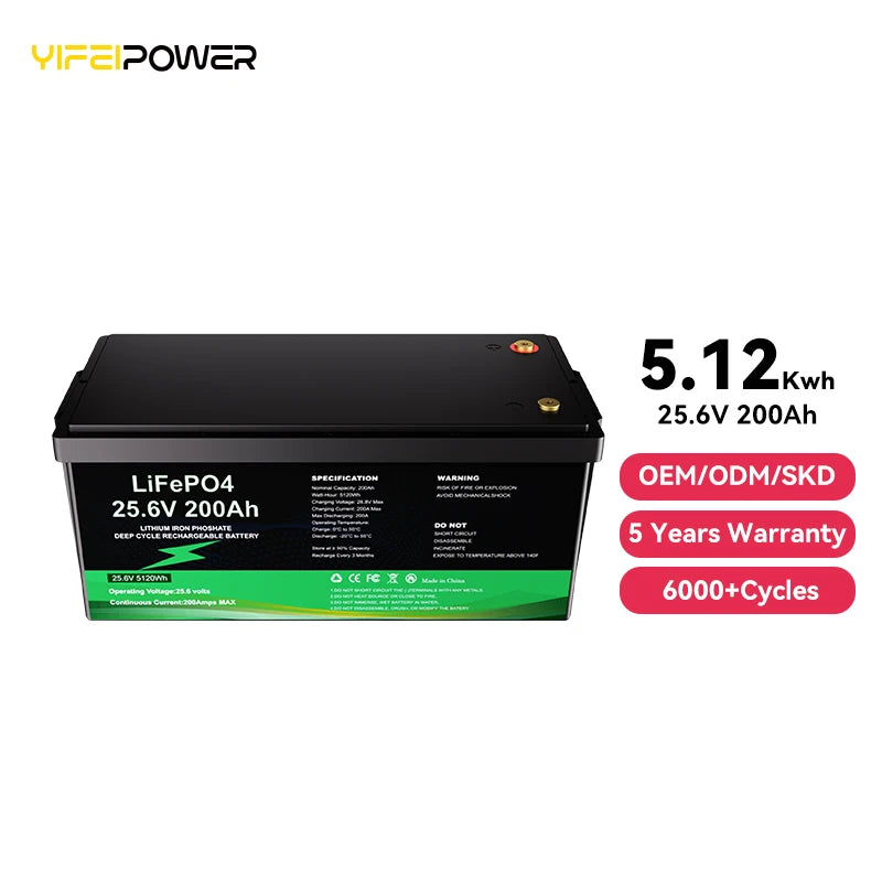300ah 200ah Lifepo4 Lithium Ion Battery Pack for RV Golf Cart Home Energy Storage System 12V 24V 36V Solar Lifepo4 Cell Pack