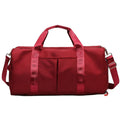 Women's Large Capacity Water Resistant Gym Travel Duffel Bag Weekender Overnight Sports Tote Polyester Zipper Closure Shoe