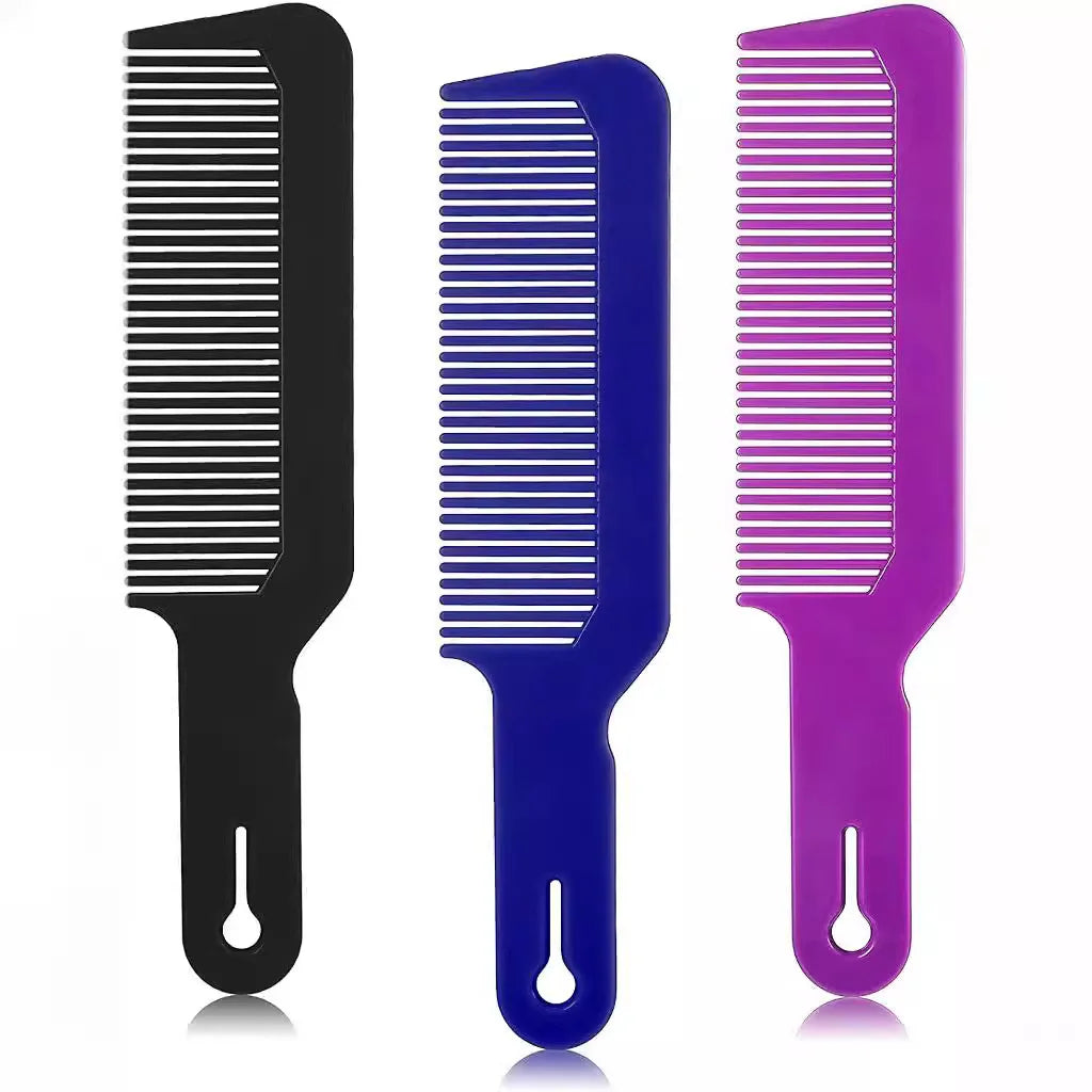 Classic Blast Fashion Comfortable Wide Tooth ABS Barber Comb Portable Flat Head Hairdressing Tool Home Salon Use Thickened Curly