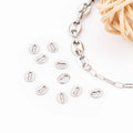 Mini Connector Charm Stainless Steel Oval Pieces Jewelry Accessories Lot for Bracelet Necklace Making DIY Craft Components