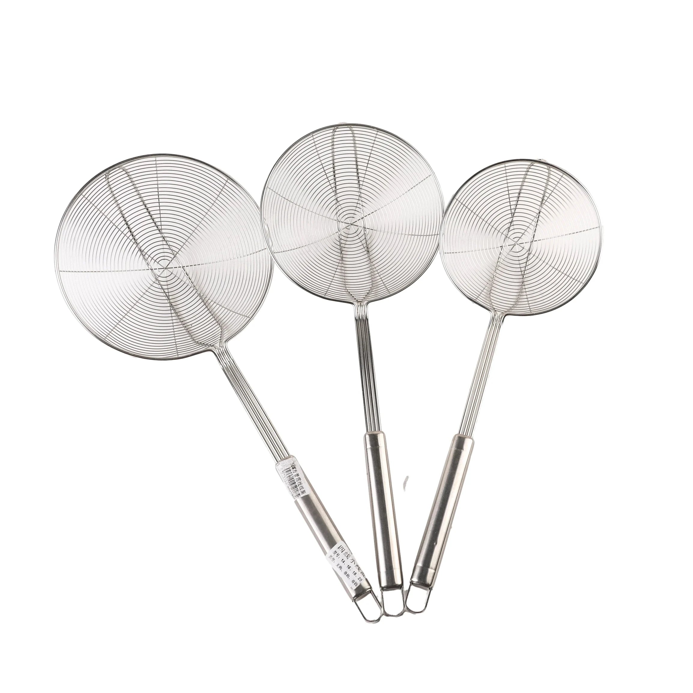 Hot Sale Spider Strainer Skimmer Ladle for Cooking and Frying Kitchen Tools Strainer Deep Fryer Ladle Wire Mesh