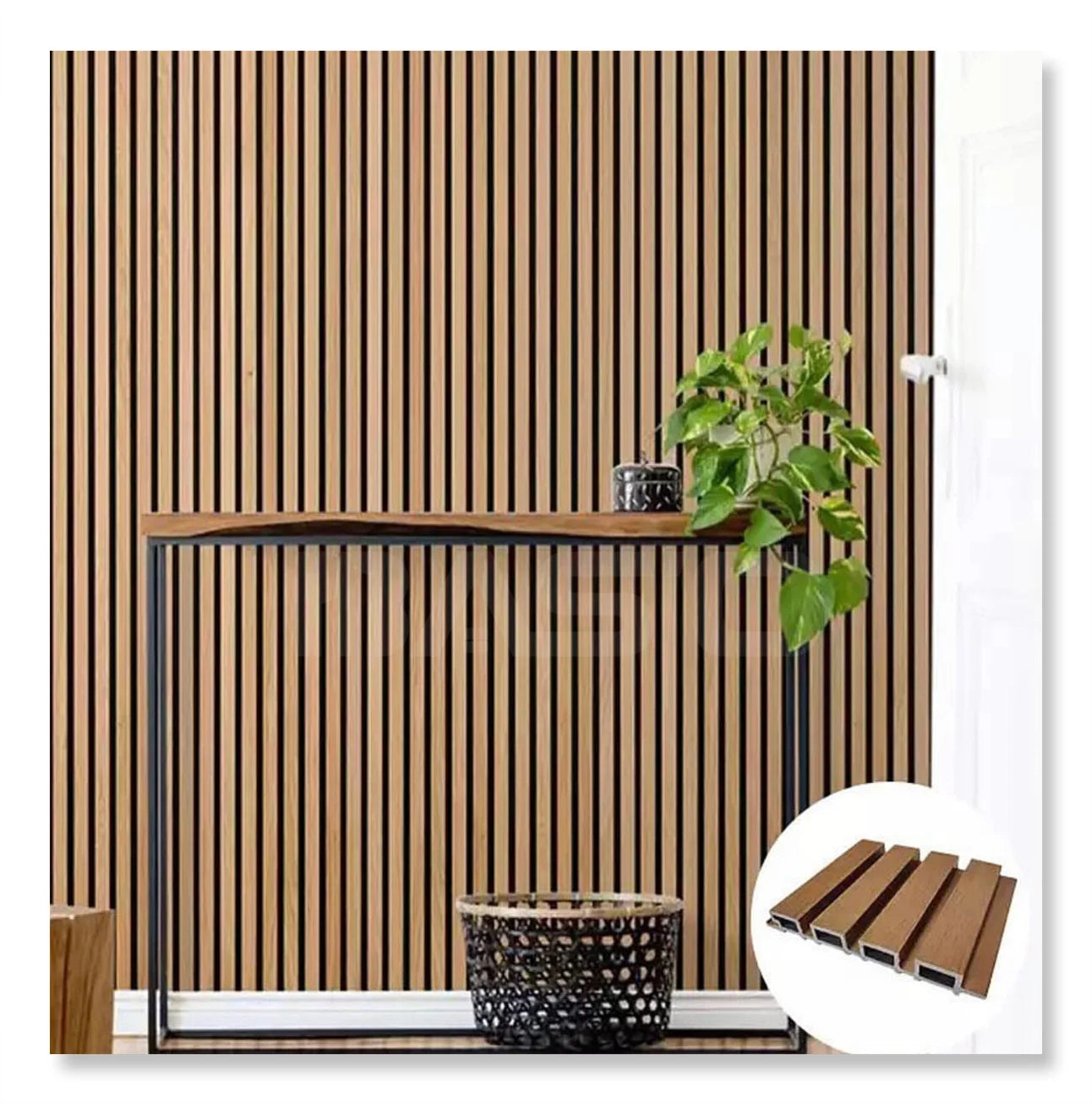 Outdoor Waterproof Decoration Material 3D WPC Cladding Fluted Wall Panel