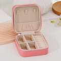 Mini Jewelry Travel Storage Box Small Portable Jewelry Organizer Display Storage Box for Rings Earrings Necklaces Gifts