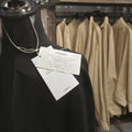 Luxury Black/White Paper Gold Foil Hang Tags Custom Printed Shiny Cardboard Garment Labels with Free Strings