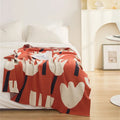Wholesale Four Seasons Cotton Knitted Quilt Floral Crochet Big Sofa Blanket