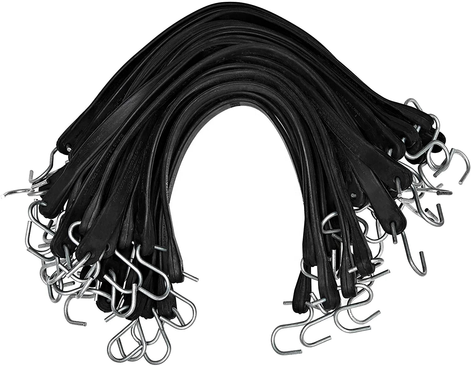 Wholesale Custom China Factory 21'' Bungee Cords Heavy Duty EPDM Stretch Tie-Downs Rubber Tarp Straps With Hooks  for Outdoor