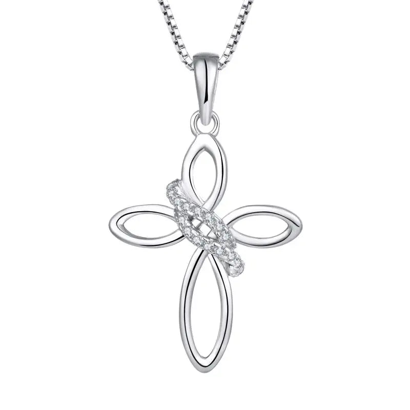 YH JEWELLERY Christian Cross Necklace Jewelry 925 Sterling Silver Infinity Love Celtic Knot Cross Necklace Pendant