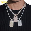 Hot Sale RTS Cross Tag Charm Necklace 925 Sterling Silver VVS  Moissanite Pendant Iced Out Diamond Pendant Fine Jewelry