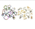 Heart Star Bling Lobster Clasp Clips Key Hooks Keychain Split Ring DIY Bag Jewelry Gold Handmade Zinc Alloy SOLA Plating Gold