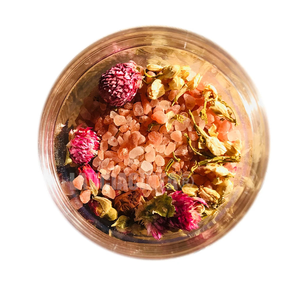 Himalayan Bath Salts Herbal Crystal Vegan Natural Rose Lavender Epsom Salt Relax Body Soak Free Sample
