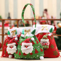 Fabric Drawstring Xmas Present Christmas Brushed Bags Christmas Gift Bags for Kids 2025 Christmas Candy Bags