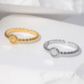 BM Fashion Jewelry Wholesale 18K Gold Plated Stainless Steel Sun Rings Eco-Friendly Allergy-Free Jewelry in Classic Style