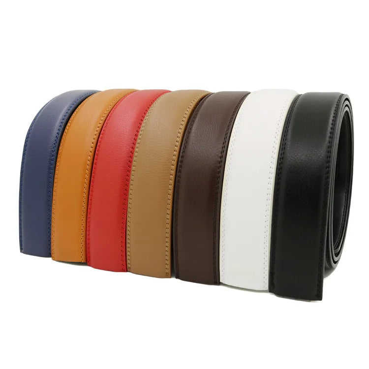 Wholesale Customized Genuine Leather Strap for Man Cow Split Leather Strap Without Holes