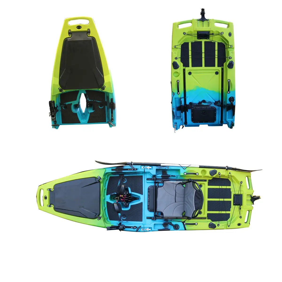 Vicking 9 Ft Single Paddler 1-Person HDPE Pedal Drive Kayak Modular Ocean Flap for Sea Fishing Plastic Kayak