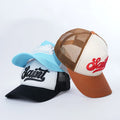 Yukaihe Hot Sale Summer Cotton Polyester 5 Panel Trucker Hat With Custom With 3D Embroidery Mesh Trucker Cap