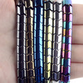 Natural Stone Colorful Hematite Wavy Shape Spacer Loose Beads for DIY Jewelry Making Necklace Bracelet Accessories 15''
