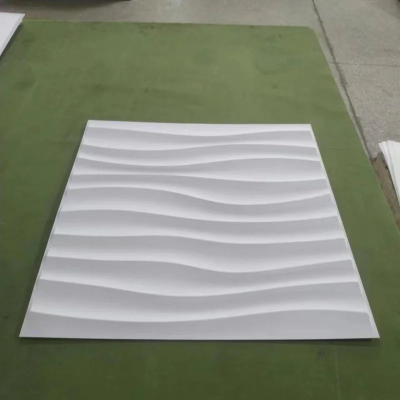Modern Wave Art Design Waterproof Hotel & Commerce Use 3D PVC Luxury Vinyl Wall Decoration Tiles and Panel