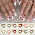 Sweet Heart Valentine's Day Clear AB Rhinestone Metal Alloy High Heels Nail Charms DIY Valentine's Day Nails