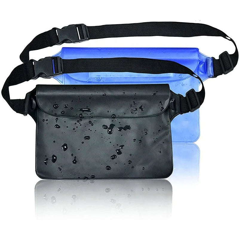 Professional IPX8 Custom Logo PVC Flat Waist Fanny Pack Customizable Zipper Closure Factory Direct Waterproof Bag