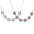New Version Fashion Shiny Zircon Pendant Necklace Stainless Steel Jewelry Necklace for Women