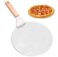 Stainless Steel Pizza Shovel Pan Baking Tool with Wooden Handle